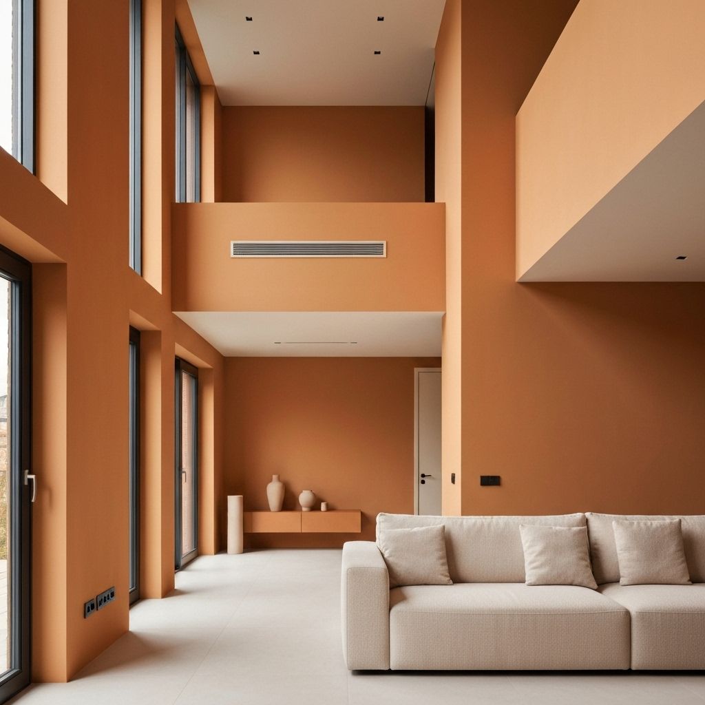 Beautiful interior room with professional painting