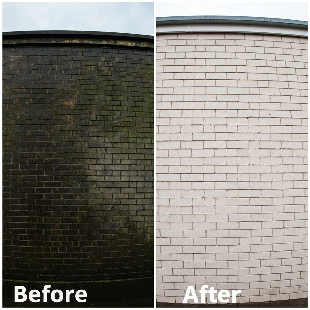 Pressure washing before and after results
